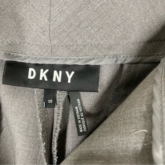 DKNY Womens Dress Pant Gray 10 Straight Leg Trousers Rayon Minimalist - Picture 13 of 16